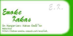 emoke kakas business card